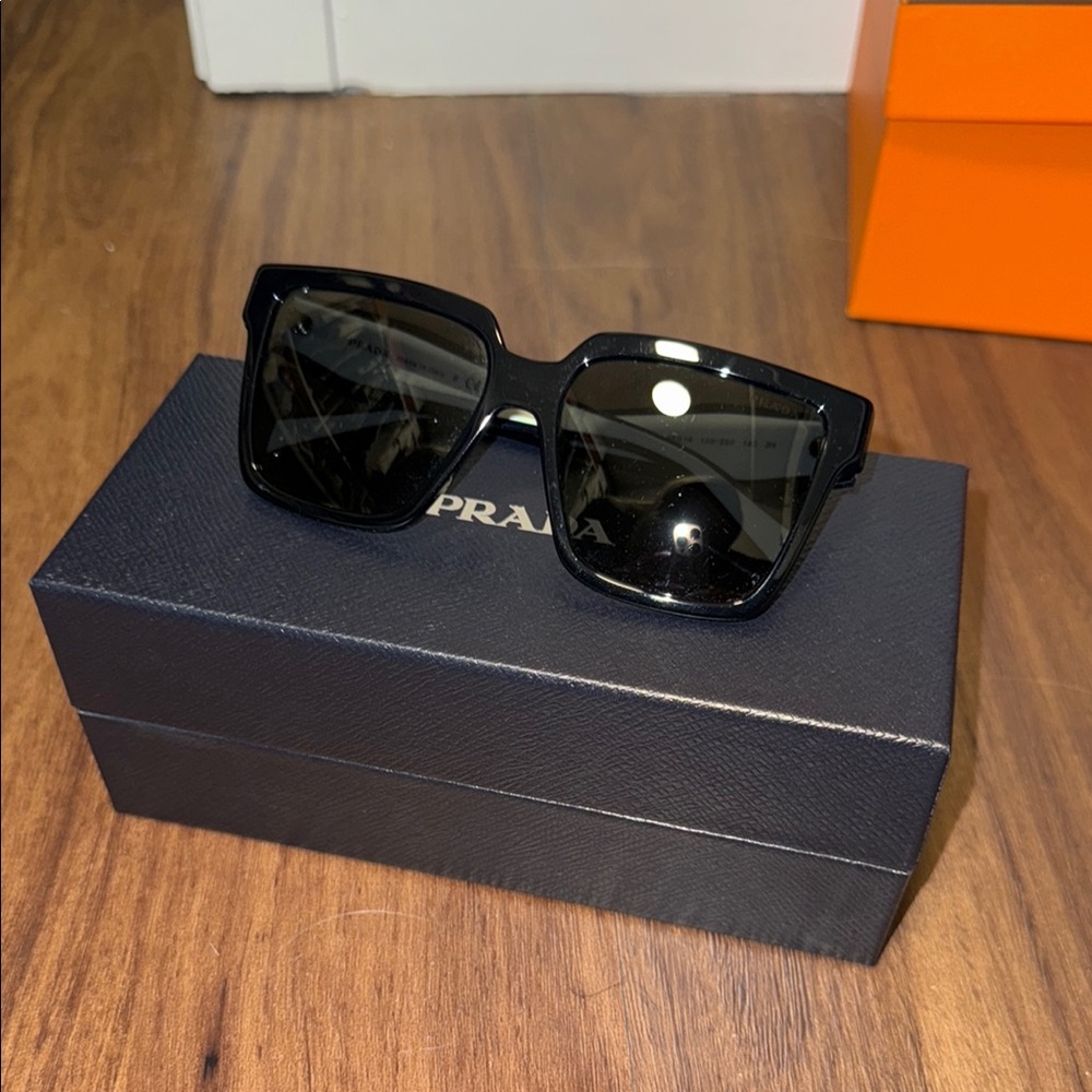 Prada Glossy Black Designer Sunglasses